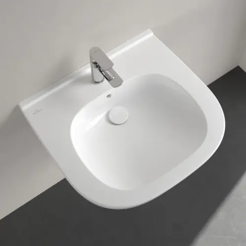 Villeroy & Boch ViCare Pаковина ViCare, 600 x 550 x 195 mm, Альпийский белый, с переливом 41196001