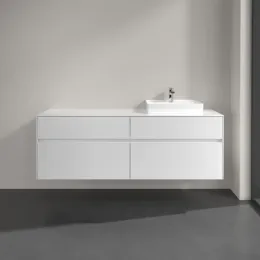 Villeroy & Boch Collaro Тумба под раковину, 4 выдвижных ящика, 1600 x 548 x 500 mm, Glossy White / Glossy White C07900DH