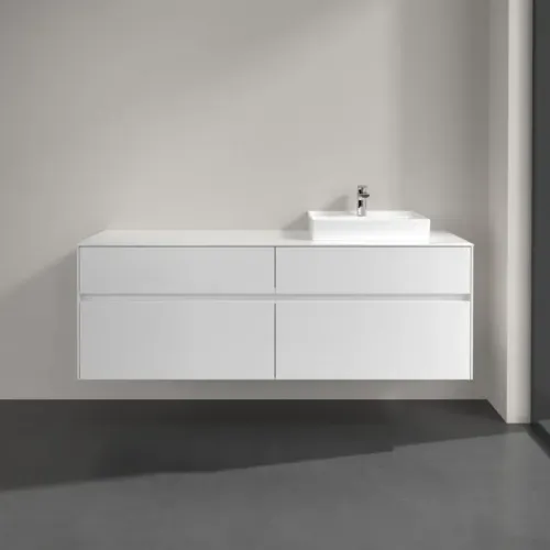 Villeroy & Boch Collaro Тумба под раковину, 4 выдвижных ящика, 1600 x 548 x 500 mm, Glossy White / Glossy White C07900DH