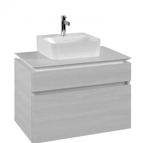 Villeroy & Boch Legato Тумба под раковину, 2 выдвижных ящика, 800 x 550 x 500 mm, White Wood / White Wood B73400E8