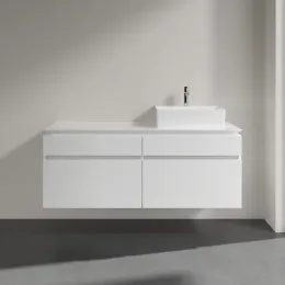 Villeroy & Boch Legato Тумба под раковину, 4 выдвижных ящика, 1400 x 550 x 500 mm, Glossy White / Glossy White B61600DH