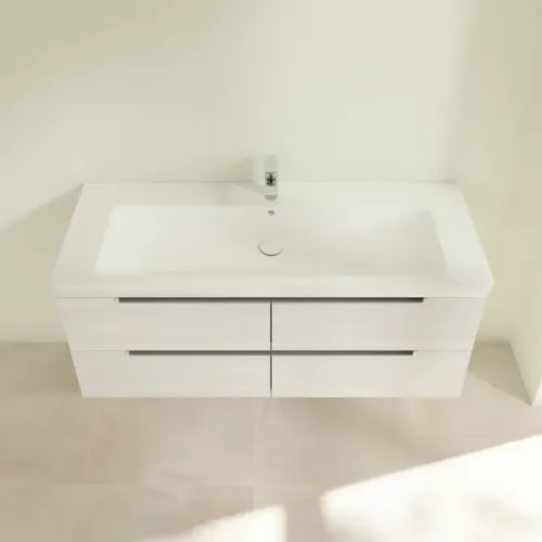 Villeroy & Boch Subway 2.0 Тумба под раковину, 4 выдвижных ящика, 1287 x 520 x 449 mm, White Wood A69800E8