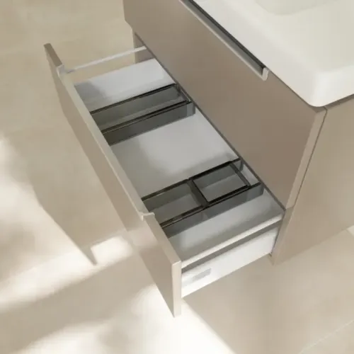 Villeroy & Boch Subway 2.0 Тумба под раковину, 2 выдвижных ящика, 787 x 520 x 449 mm, Truffle Grey A69600VG