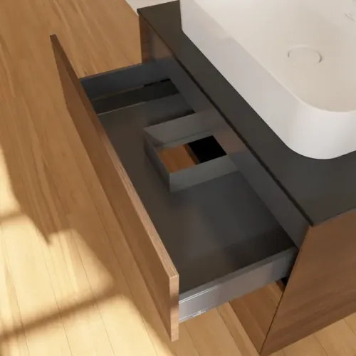 Villeroy & Boch Finion Тумба под раковину, 2 выдвижных ящика, 800 x 603 x 501 mm, Walnut Veneer F34200GN