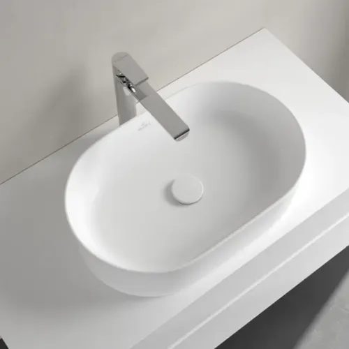 Villeroy & Boch Collaro Раковина для установки на столешницу, 560 x 360 x 145 mm, Stone White CeramicPlus, без перелива 4A1956RW