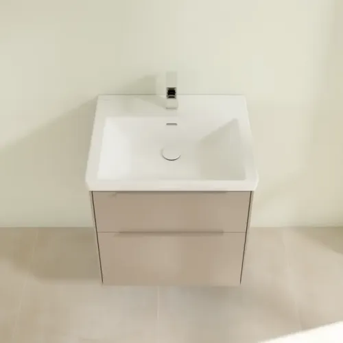 Villeroy & Boch Subway 3.0 Тумба под раковину, с подсветкой, 2 выдвижных ящика, 572 x 576 x 478 mm, Taupe C578L2VM