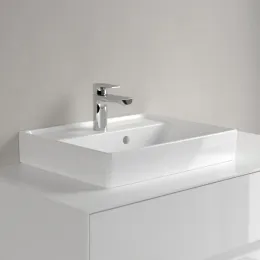 Villeroy & Boch Collaro Раковина компактная, 500 x 400 x 150 mm, Альпийский белый, с переливом, шлифованный 43345G01