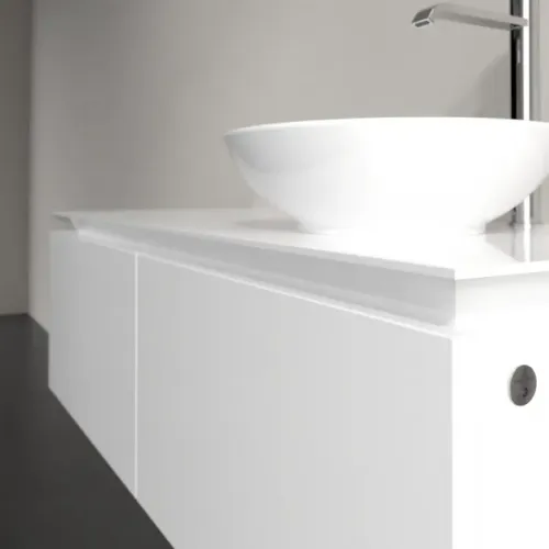 Villeroy & Boch Legato Тумба под раковину, с подсветкой, 2 выдвижных ящика, 1200 x 380 x 500 mm, Glossy White / Glossy White B581L0DH