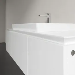 Villeroy & Boch Legato Тумба под раковину, 3 выдвижных ящика, 1400 x 380 x 500 mm, Glossy White / Glossy White B69800DH