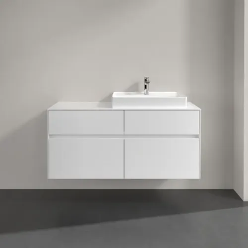 Villeroy & Boch Collaro Тумба под раковину, 4 выдвижных ящика, 1200 x 548 x 500 mm, Glossy White / Glossy White C08300DH