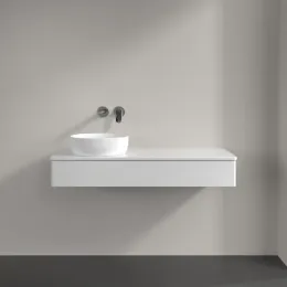 Villeroy & Boch Antao Тумба под раковину, 1 выдвижной ящик, 1200 x 190 x 500 mm, лицевая поверхность без текстурированной отделки, Glossy White Lacquer / Glossy White Lacquer K11010GF