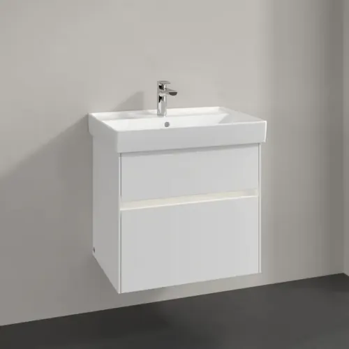 Villeroy & Boch Collaro Тумба под раковину, с подсветкой, 2 выдвижных ящика, 604 x 546 x 444 mm, Glossy White C009B0DH