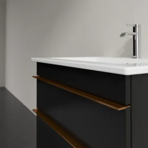 Villeroy & Boch Venticello Тумба под раковину, 2 выдвижных ящика, 603 x 590 x 502 mm, Black Matt Lacquer / Black Matt Lacquer A92405PD