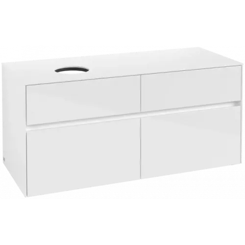 Villeroy & Boch Collaro Тумба под раковину, 4 выдвижных ящика, 1200 x 548 x 500 mm, Glossy White / Glossy White C04200DH