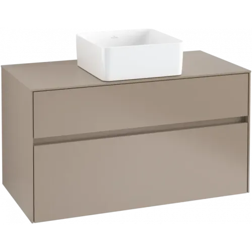 Villeroy & Boch Collaro Тумба под раковину, 2 выдвижных ящика, 1000 x 548 x 500 mm, Truffle Grey / Truffle Grey C03800VG