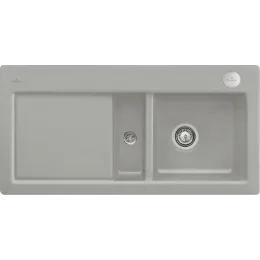 Villeroy & Boch Subway 60 flat Мойка, включая Комплект слива с эксцентриком, выкл Керамика, 965 x 475 mm, Fossil CeramicPlus 67122FKD