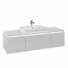 Villeroy & Boch Legato Тумба под раковину, с подсветкой, 3 выдвижных ящика, 1200 x 380 x 500 mm, Glossy White / Glossy White B682L0DH