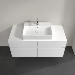 Villeroy & Boch Collaro Тумба под раковину, с подсветкой, 4 выдвижных ящика, 1200 x 548 x 500 mm, Glossy White / Glossy White C128B0DH