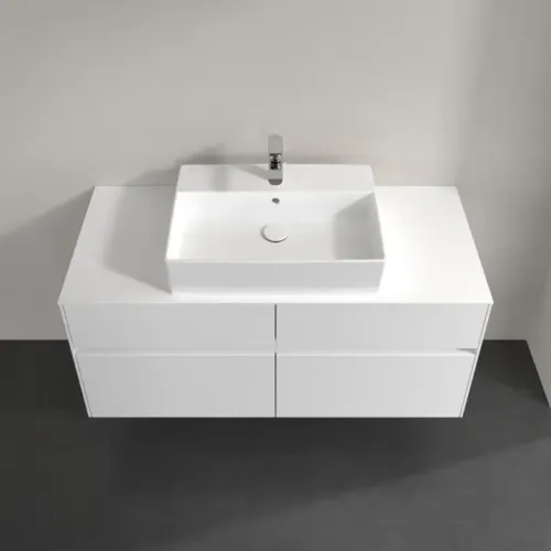 Villeroy & Boch Collaro Тумба под раковину, с подсветкой, 4 выдвижных ящика, 1200 x 548 x 500 mm, Glossy White / Glossy White C128B0DH