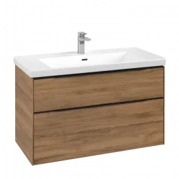 Villeroy & Boch Subway 3.0 Тумба под раковину, 2 выдвижных ящика, 973 x 576 x 478 mm, Oak Kansas C57001RH