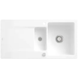 Villeroy & Boch Siluet 60 R Мойка, включая Комплект слива с эксцентриком, выкл TitanCeram, 1000 x 510 mm, Альпийский белый CeramicPlus 333702R1