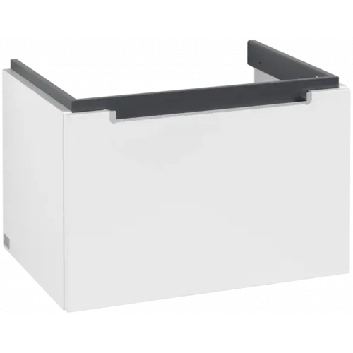 Villeroy & Boch Subway 2.0 Тумба под раковину, 1 выдвижной ящик, 637 x 420 x 454 mm, Glossy White A68800DH