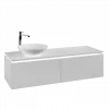 Villeroy & Boch Legato Тумба под раковину, с подсветкой, 2 выдвижных ящика, 1400 x 380 x 500 mm, Glossy White / Glossy White B587L0DH