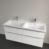 Villeroy & Boch Subway 3.0 Двойная раковина для установки на тумбу, 1300 x 475 x 165 mm, Альпийский белый, с переливом 4A71D501