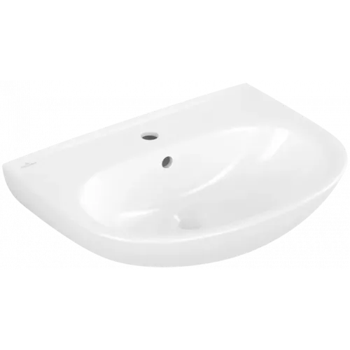 Villeroy & Boch O.novo Pаковина, 600 x 460 x 180 mm, Альпийский белый, с переливом 4A406001