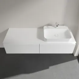 Villeroy & Boch Legato Тумба под раковину, 2 выдвижных ящика, 1600 x 380 x 500 mm, Glossy White / Glossy White B76500DH