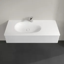 Villeroy & Boch Antao Тумба под раковину, с подсветкой, 1 выдвижной ящик, 1188 x 256 x 493 mm, лицевая поверхность без текстурированной отделки, Glossy White Lacquer L03000GF