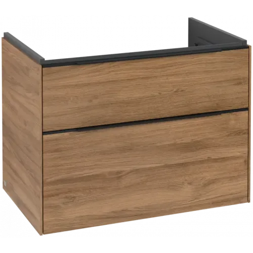 Villeroy & Boch Subway 3.0 Тумба под раковину, с подсветкой, 2 выдвижных ящика, 772 x 576 x 478 mm, Oak Kansas C574L1RH