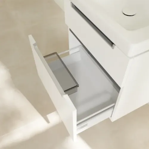 Villeroy & Boch Subway 2.0 Тумба под раковину, 2 выдвижных ящика, 587 x 590 x 454 mm, White Matt A90900MS