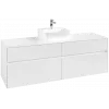 Villeroy & Boch Collaro Тумба под раковину, 4 выдвижных ящика, 1600 x 548 x 500 mm, Glossy White / Glossy White C10400DH