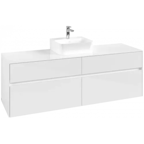Villeroy & Boch Collaro Тумба под раковину, 4 выдвижных ящика, 1600 x 548 x 500 mm, Glossy White / Glossy White C10400DH