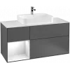 Villeroy & Boch Finion Тумба под раковину, с подсветкой, 3 выдвижных ящика, 1200 x 603 x 501 mm, Silk Grey Matt Lacquer / Silk Grey Matt Lacquer G411HJHJ