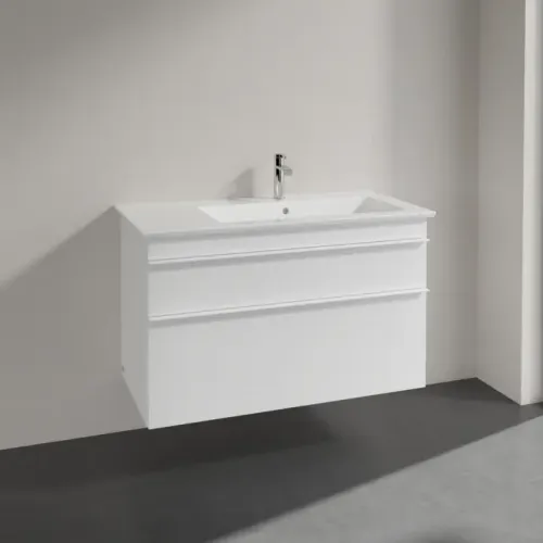 Villeroy & Boch Venticello Тумба под раковину, 2 выдвижных ящика, 953 x 590 x 502 mm, Glossy White / Glossy White A92802DH