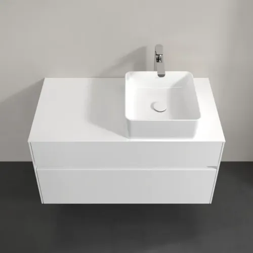 Villeroy & Boch Collaro Тумба под раковину, с подсветкой, 2 выдвижных ящика, 1000 x 548 x 500 mm, Glossy White / Glossy White C040B0DH