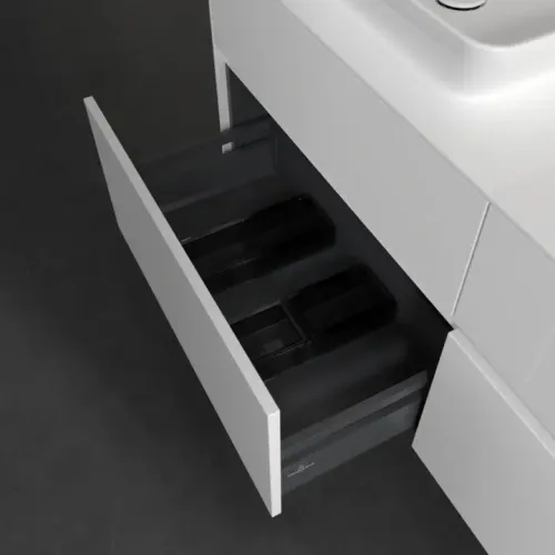 Villeroy & Boch Collaro Тумба под раковину, 4 выдвижных ящика, 1400 x 548 x 500 mm, Glossy White / Glossy White C11700DH