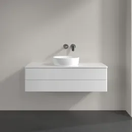 Villeroy & Boch Antao Тумба под раковину, 2 выдвижных ящика, 1200 x 360 x 500 mm, лицевая поверхность без текстурированной отделки, Glossy White Lacquer / Glossy White Lacquer K21010GF