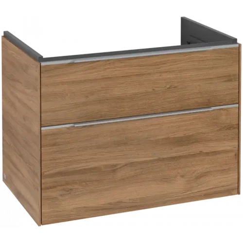 Villeroy & Boch Subway 3.0 Тумба под раковину, с подсветкой, 2 выдвижных ящика, 772 x 576 x 478 mm, Oak Kansas C574L0RH