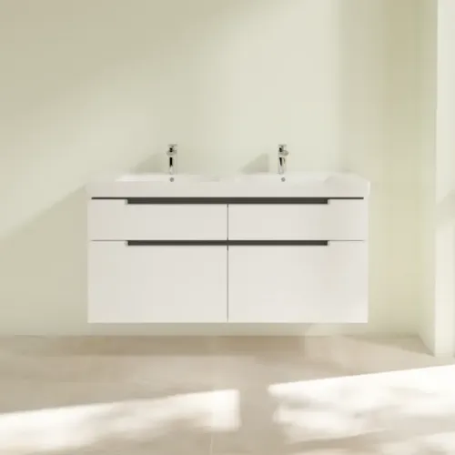 Villeroy & Boch Subway 2.0 Тумба под раковину, 4 выдвижных ящика, 1287 x 590 x 449 mm, Glossy White A91700DH