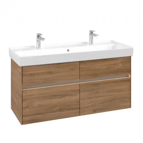 Villeroy & Boch Collaro Тумба под раковину, с подсветкой, 4 выдвижных ящика, 1154 x 546 x 444 mm, Oak Kansas C012B0RH
