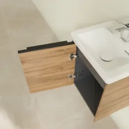 Villeroy & Boch Subway 3.0 Тумба под раковину, 1 дверь, 351 x 429 x 309 mm, Oak Kansas C58301RH