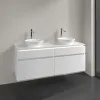 Villeroy & Boch Legato Тумба под раковину, с подсветкой, 4 выдвижных ящика, 1400 x 550 x 500 mm, Glossy White / Glossy White B592L0DH