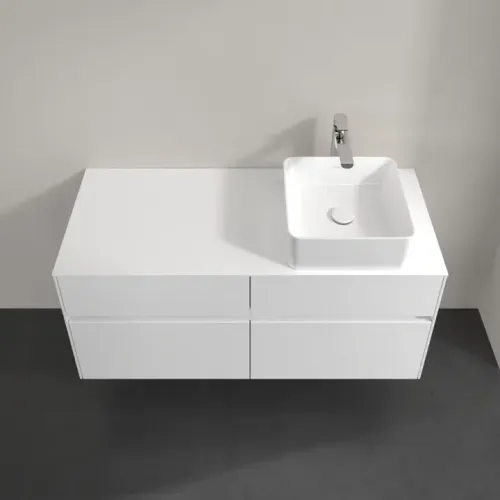 Villeroy & Boch Collaro Тумба под раковину, с подсветкой, 4 выдвижных ящика, 1200 x 548 x 500 mm, Glossy White / Glossy White C043B0DH