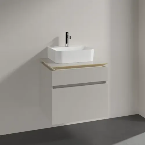Villeroy & Boch Legato Тумба под раковину, 2 выдвижных ящика, 600 x 550 x 500 mm, Soft Grey / Soft Grey B73200VK