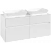 Villeroy & Boch Collaro Тумба под раковину, с подсветкой, 4 выдвижных ящика, 1200 x 548 x 500 mm, Glossy White / Glossy White C115B0DH