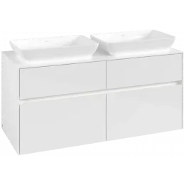 Villeroy & Boch Collaro Тумба под раковину, с подсветкой, 4 выдвижных ящика, 1200 x 548 x 500 mm, Glossy White / Glossy White C115B0DH