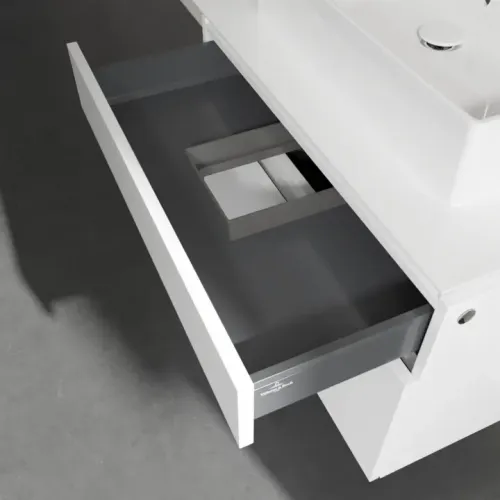 Villeroy & Boch Legato Тумба под раковину, 2 выдвижных ящика, 800 x 550 x 500 mm, Glossy White / Glossy White B60200DH